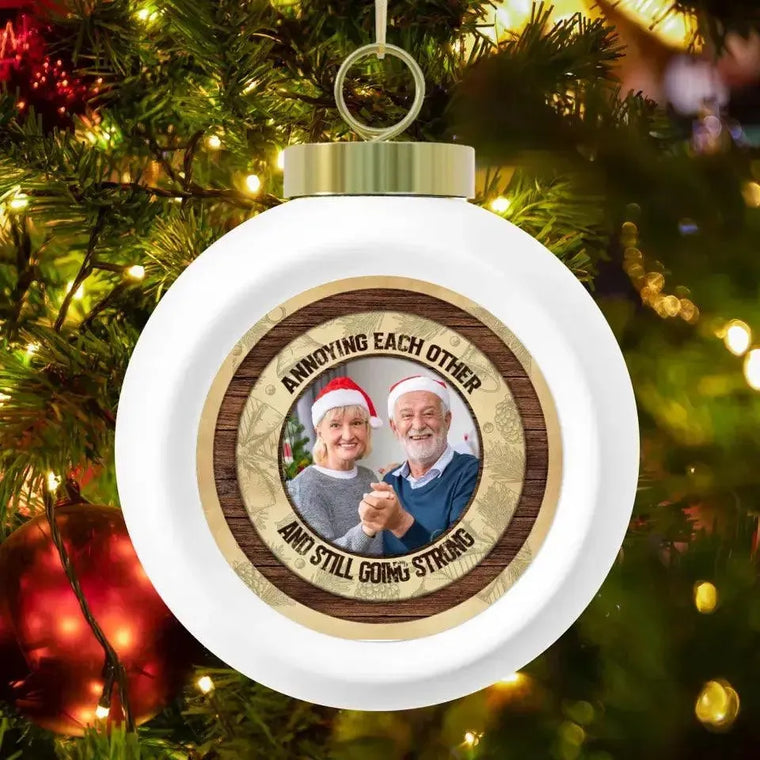 Annoying Each Other - Custom Photo - Personalized Gifts For Couples - Ceramic Ornament from PrintKOK costs $ 23.99