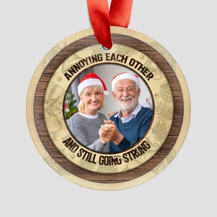 Annoying Each Other - Custom Photo - Personalized Gifts For Couples - Ceramic Ornament from PrintKOK costs $ 23.99