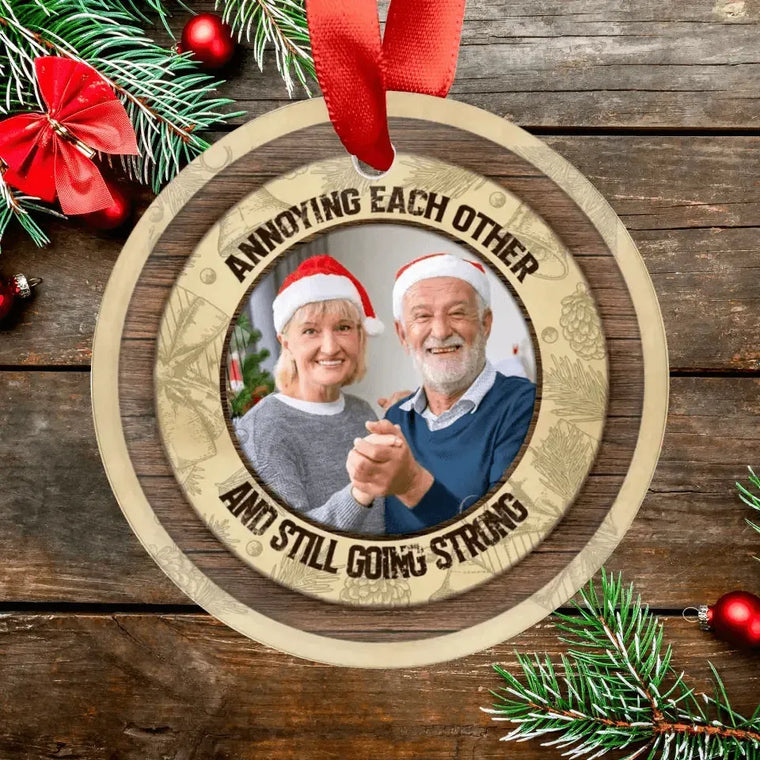 Annoying Each Other - Custom Photo - Personalized Gifts For Couples - Ceramic Ornament from PrintKOK costs $ 23.99