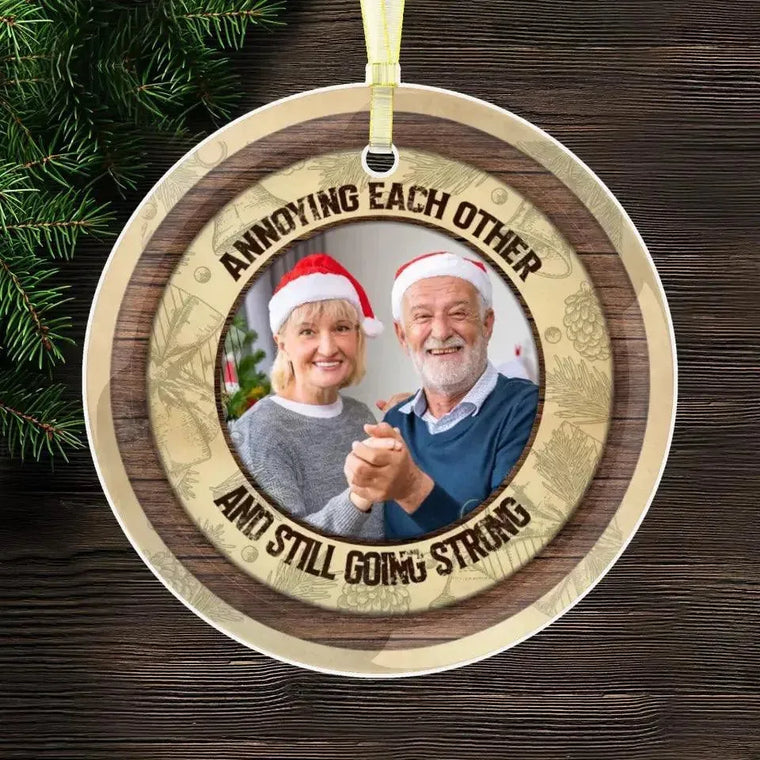 Annoying Each Other - Custom Photo - Personalized Gifts For Couples - Ceramic Ornament from PrintKOK costs $ 23.99