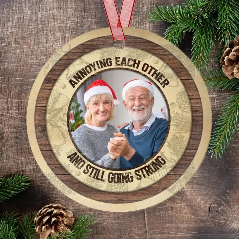 Annoying Each Other - Custom Photo - Personalized Gifts For Couples - Ceramic Ornament from PrintKOK costs $ 23.99