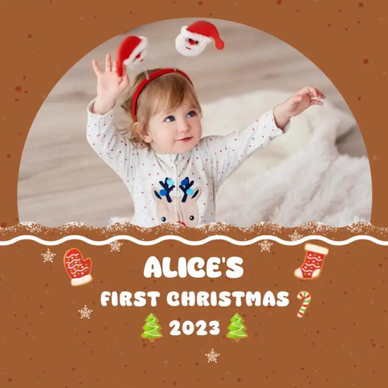 Baby First Christmas 2023 - Custom Photo - Personalized Gifts For Baby - Glass Ornament from PrintKOK costs $ 23.99