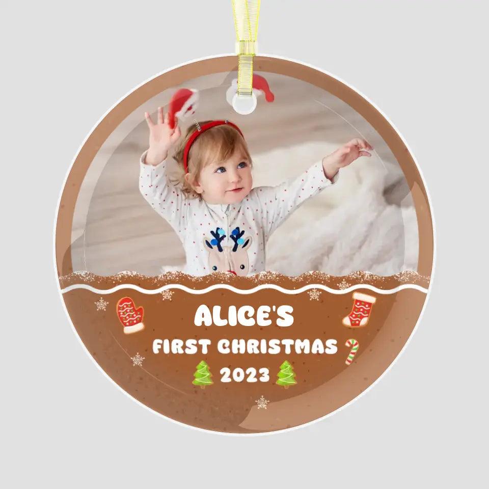 Baby First Christmas 2023 - Custom Photo - Personalized Gifts For Baby - Glass Ornament from PrintKOK costs $ 26.99