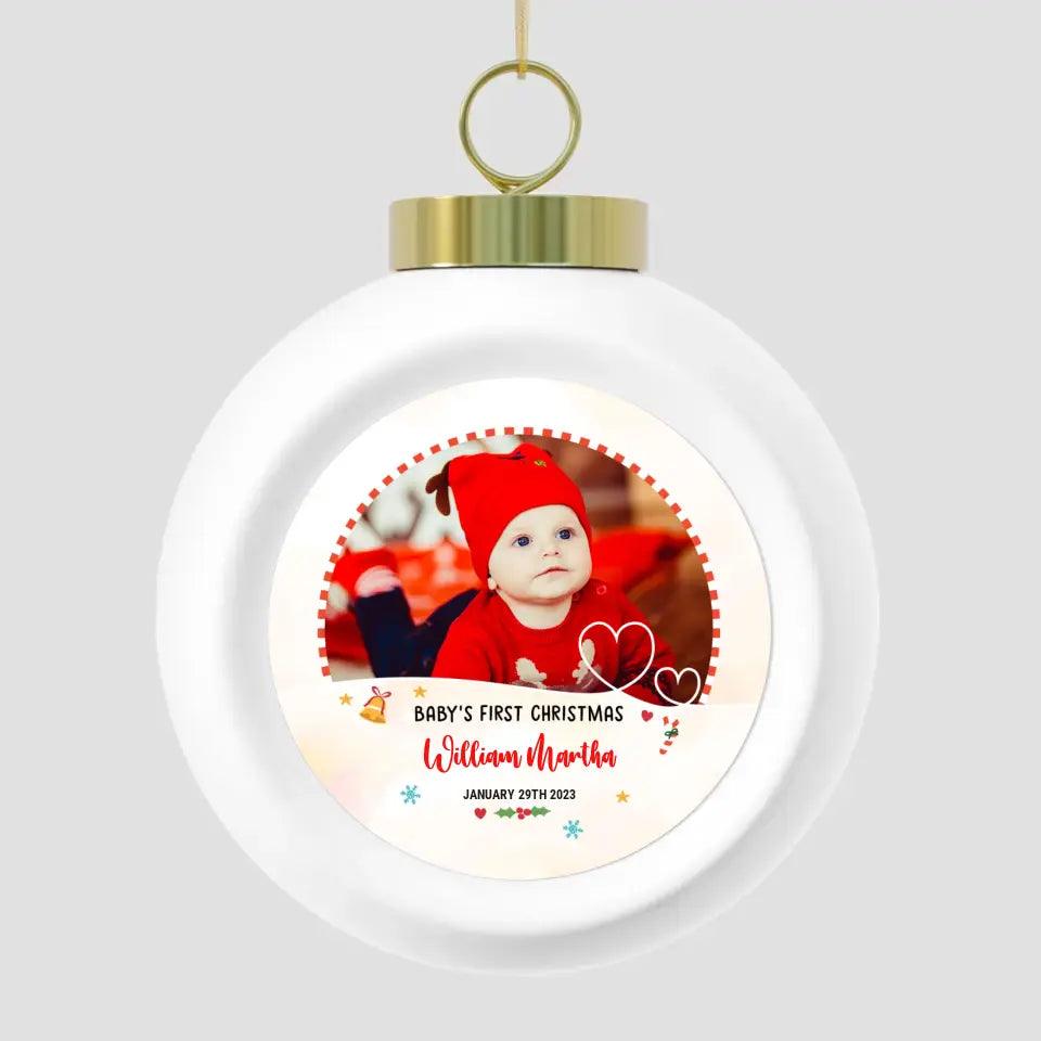 Baby's First Christmas - Custom Photo - Personalized Gifts For Baby - Acrylic Ornament from PrintKOK costs $ 19.99