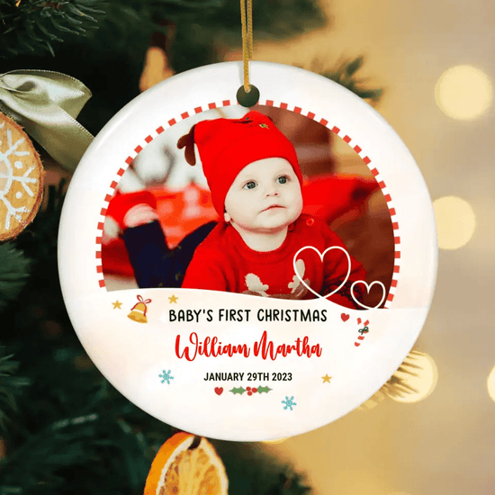 Baby's First Christmas - Custom Photo - Personalized Gifts For Baby - Acrylic Ornament from PrintKOK costs $ 23.99