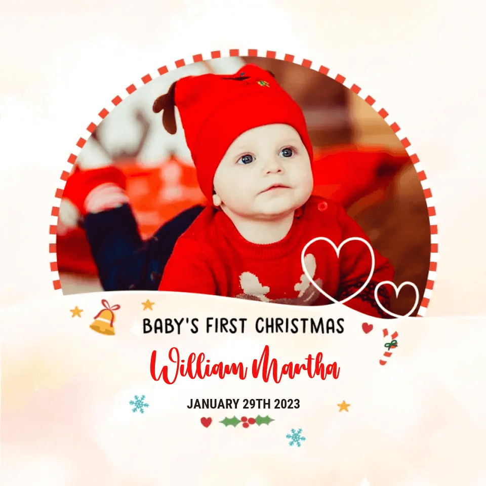 Baby's First Christmas - Custom Photo - Personalized Gifts For Baby - Acrylic Ornament from PrintKOK costs $ 23.99