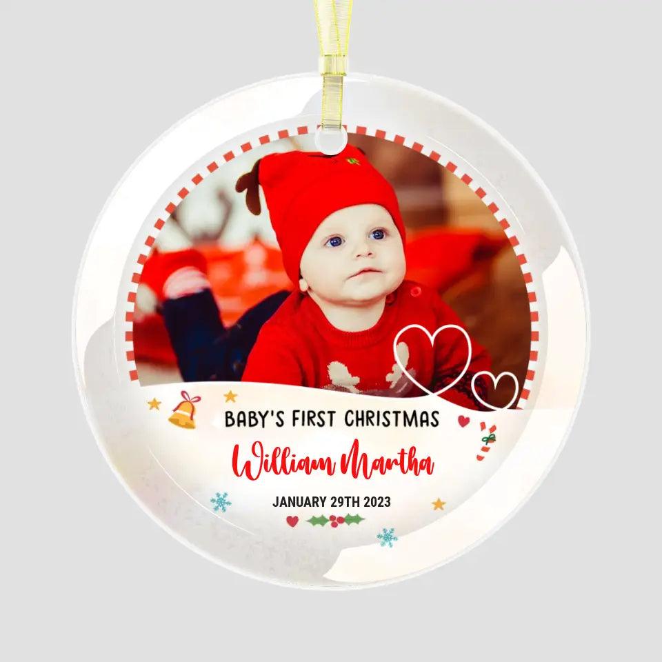 Baby's First Christmas - Custom Photo - Personalized Gifts For Baby - Acrylic Ornament from PrintKOK costs $ 26.99