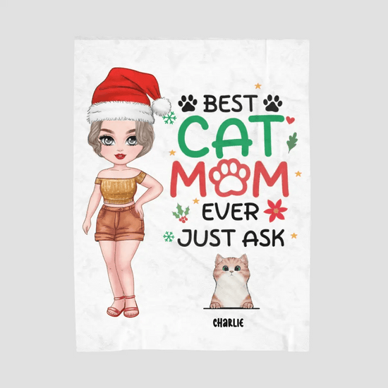 Best Cat Mom Ever - Custom Animal - Personalized Gifts For Cat Lovers - Blanket from PrintKOK costs $ 64.99