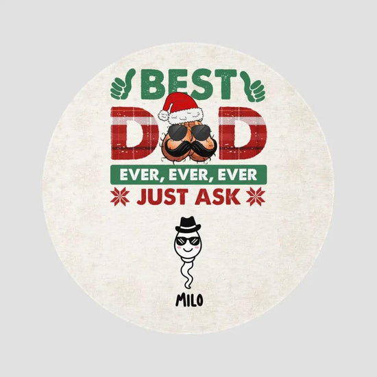 Best Dad Ever - Custom Name - Personalized Gifts For Dad - Area Rug from PrintKOK costs $ 111.99