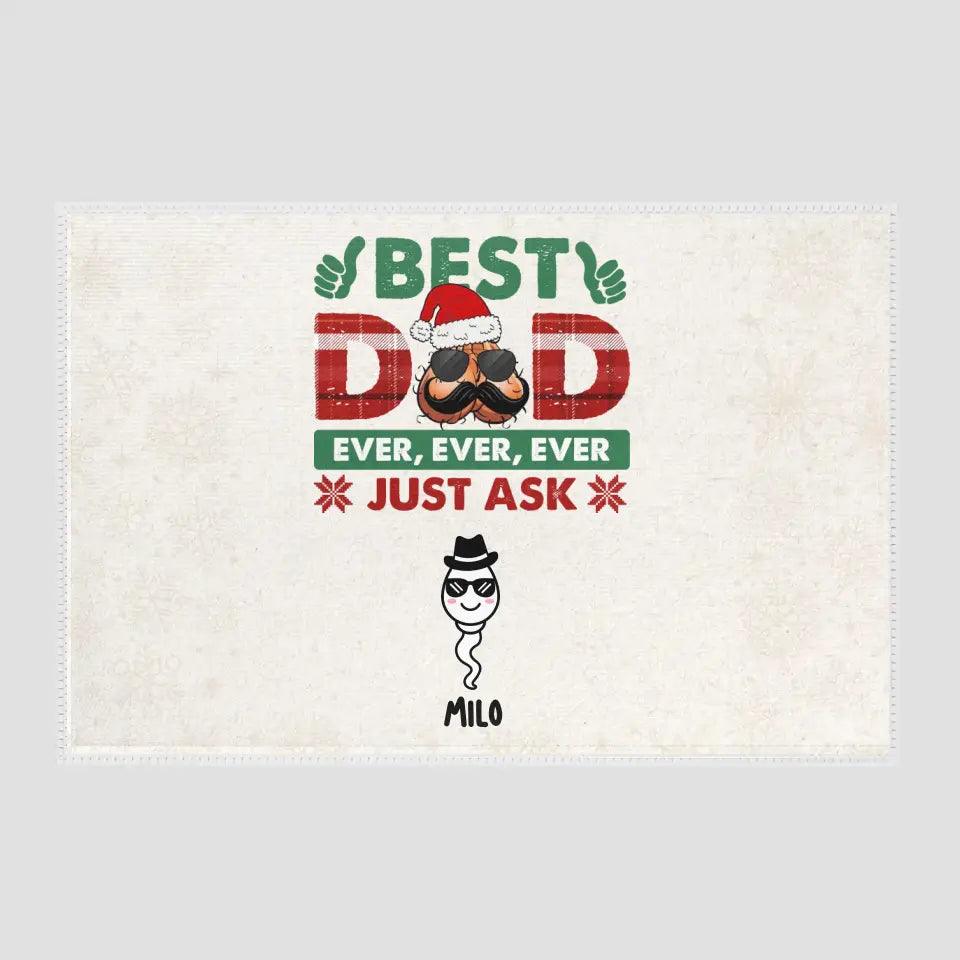 Best Dad Ever - Custom Name - Personalized Gifts For Dad - Area Rug from PrintKOK costs $ 157.99