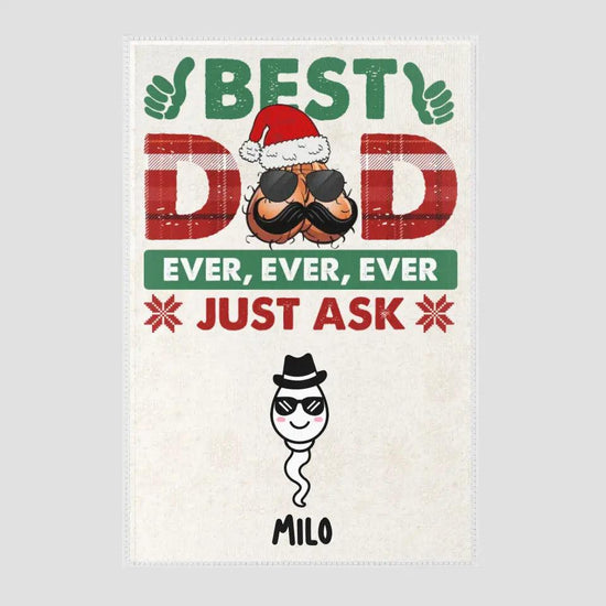 Best Dad Ever - Custom Name - Personalized Gifts For Dad - Area Rug from PrintKOK costs $ 101.99