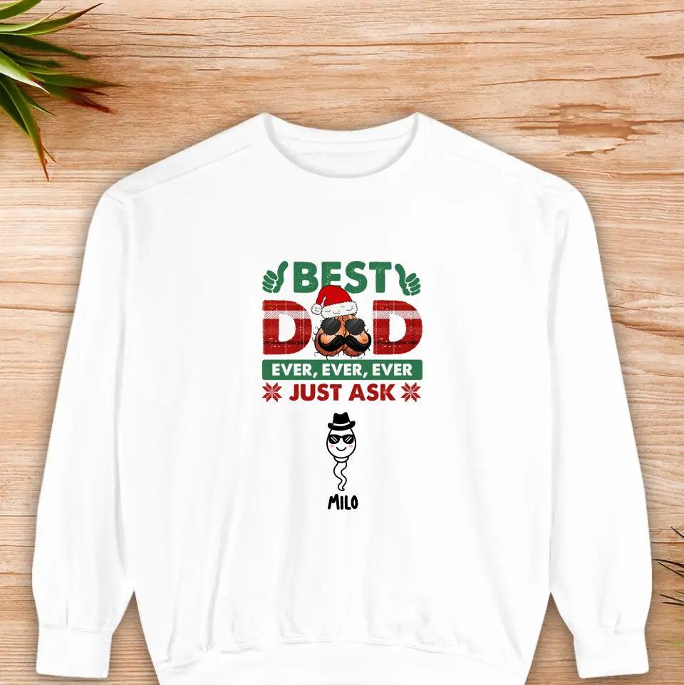 Best Dad Ever - Custom Name - Personalized Gifts For Dad - Family Sweater from PrintKOK costs $ 48.99