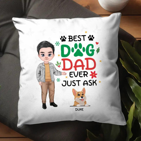 Best Dog Dad Ever - Custom Name - Personalized Gifts For Dog Lovers - Pillow from PrintKOK costs $ 38.99