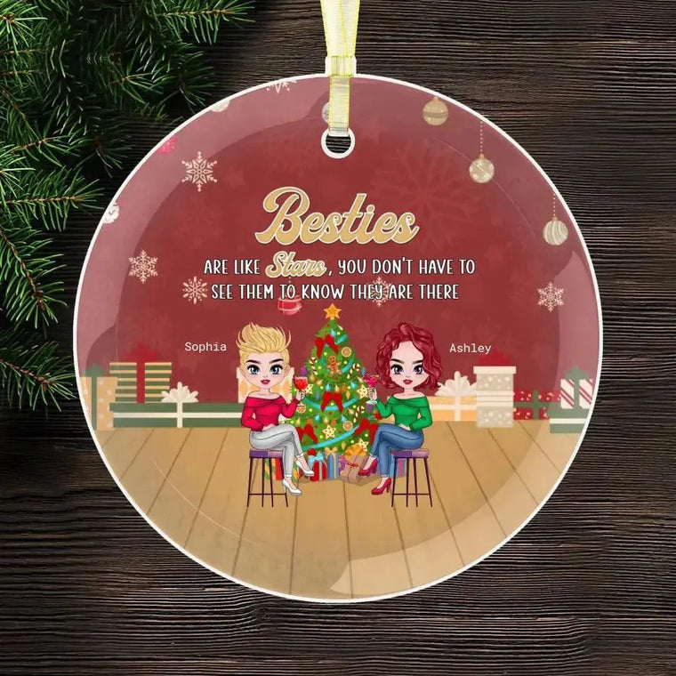 Besties Are Like Stars - Custom Character - Personalized Gifts For Besties - Ceramic Ornament from PrintKOK costs $ 23.99