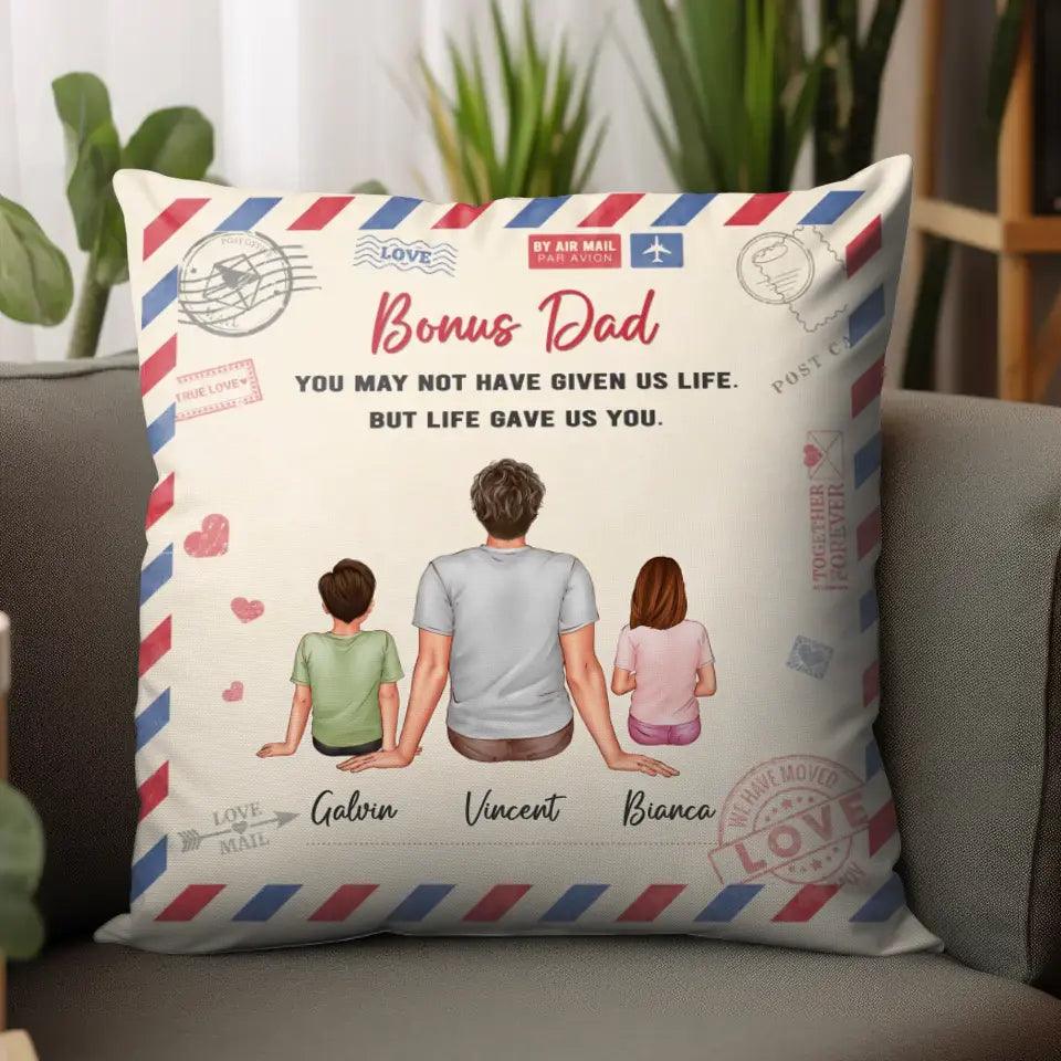 Bonus Dad Letter - Custom Name - 
 Personalized Gifts For Dad - Pillow from PrintKOK costs $ 39.99
