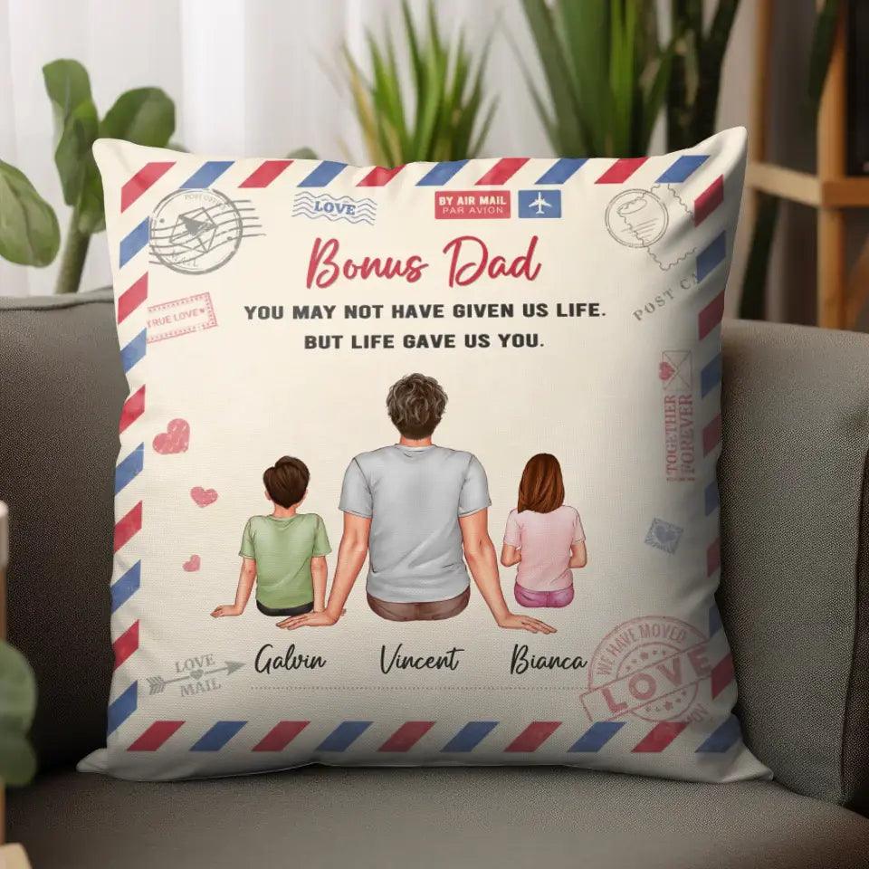 Bonus Dad Letter - Custom Name - 
 Personalized Gifts For Dad - Pillow from PrintKOK costs $ 41.99