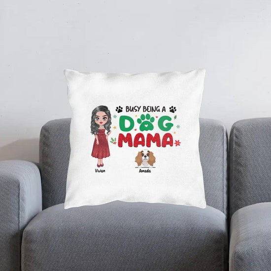 Busy Being A Dog Mama - Custom Name - Personalized Gifts For Dog Lovers - Blanket from PrintKOK costs $ 47.99