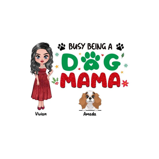 Busy Being A Dog Mama - Custom Name - Personalized Gifts For Dog Lovers - Pillow from PrintKOK costs $ 38.99