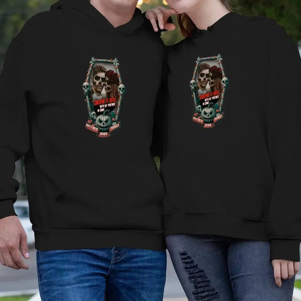 Creepin It Real - Custom Photo - Personalized Gifts For Couple - Hoodie from PrintKOK costs $ 51.99