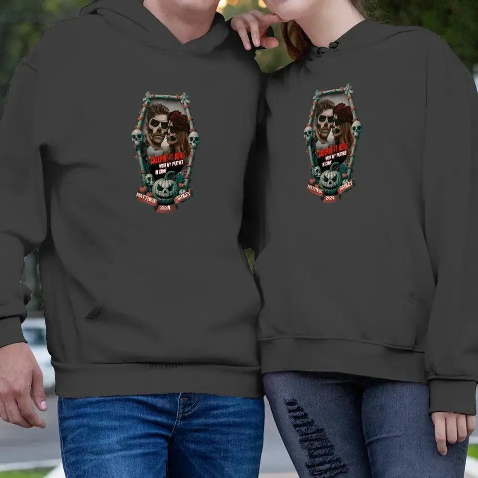 Creepin It Real - Custom Photo - Personalized Gifts For Couple - Hoodie from PrintKOK costs $ 51.99