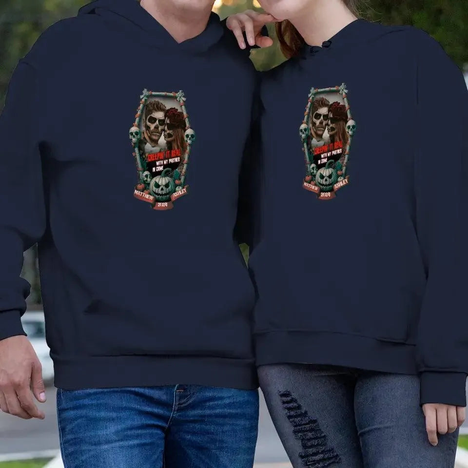 Creepin It Real - Custom Photo - Personalized Gifts For Couple - Hoodie from PrintKOK costs $ 51.99