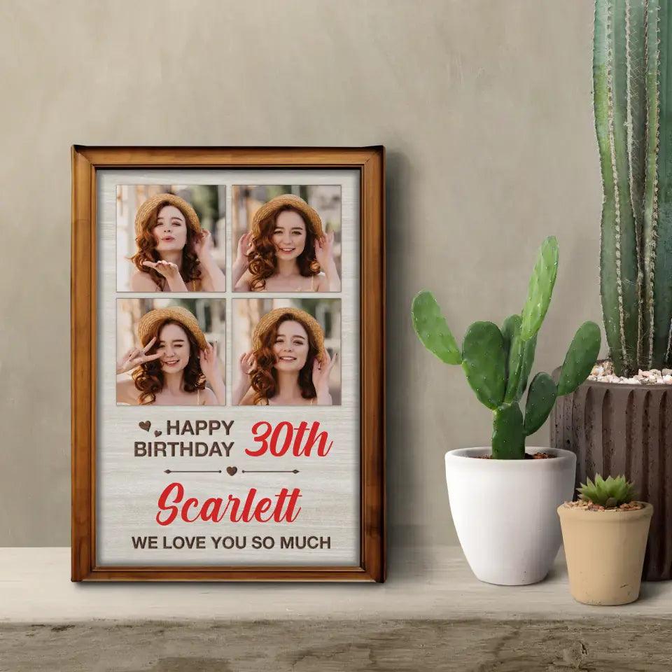 Custom Birthday Canvas - Custom Photo - Personalized Gifts For Her - Canvas Photo Tiles from PrintKOK costs $ 24.99