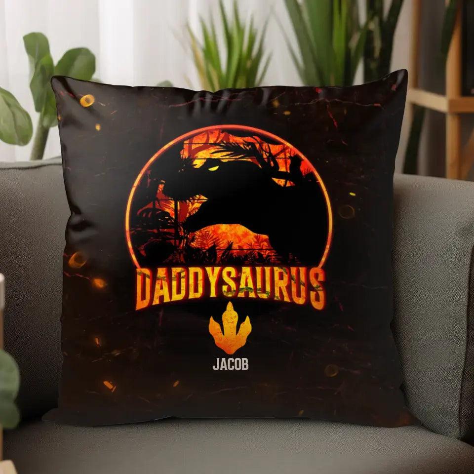 Daddysaurus - Personalized Gifts For Dad - Pillow from PrintKOK costs $ 39.99