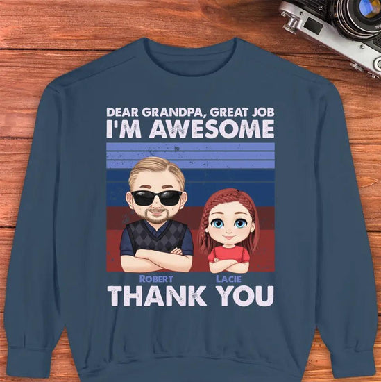 Dear Grandpa Great Job - Personalized Gifts For Grandparents - Unisex Hoodie from PrintKOK costs $ 45.99