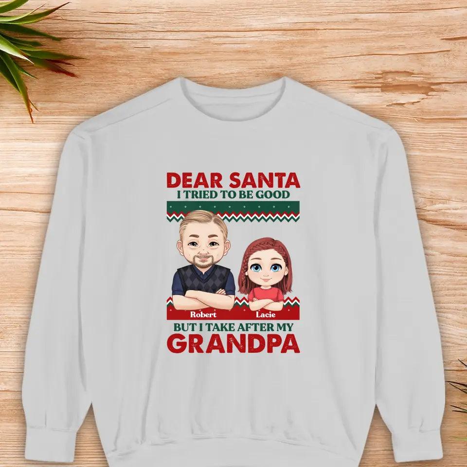 Dear Santa I Tried To Be Good - Custom Quote - Personalized Gifts For Grandpa - Family Sweater from PrintKOK costs $ 48.99