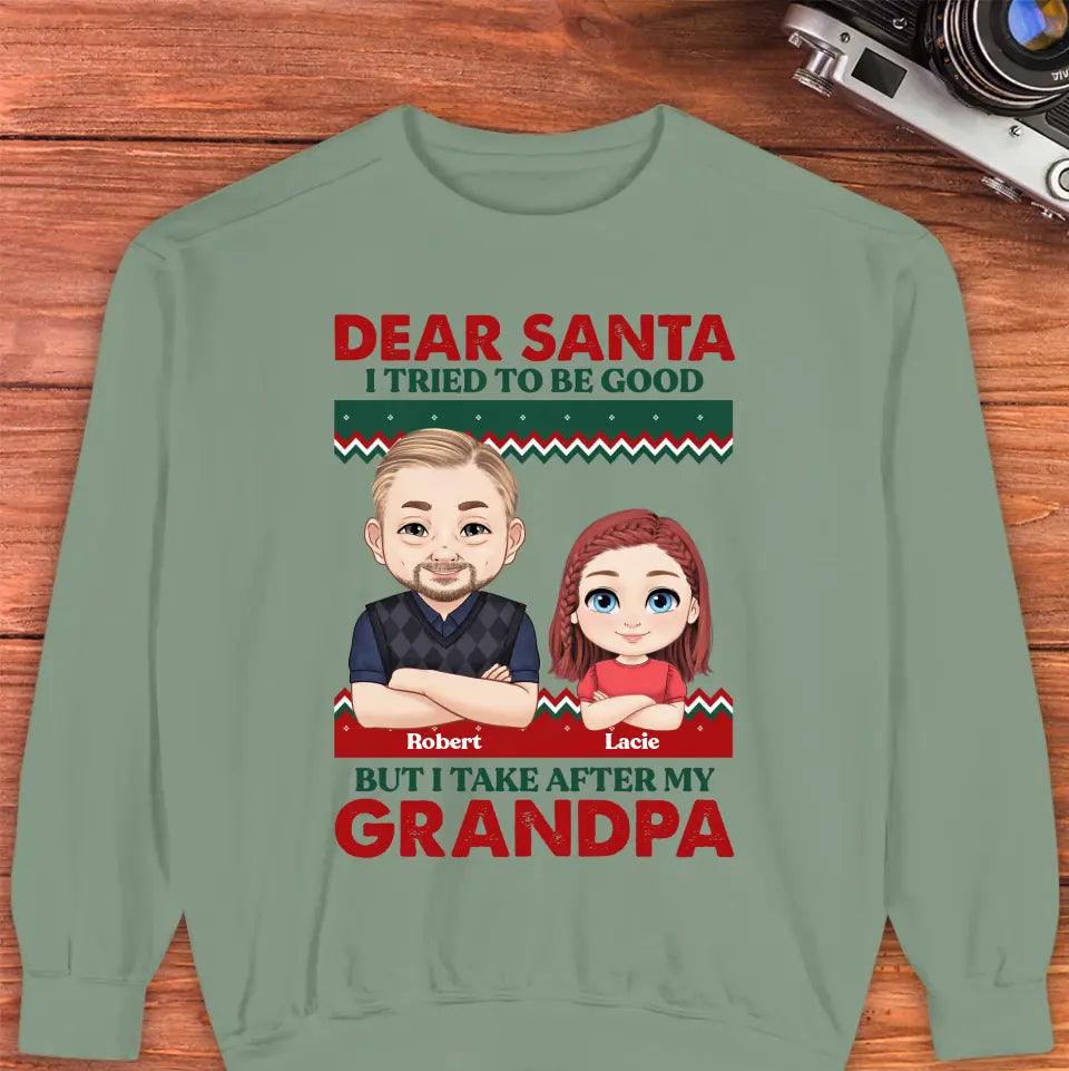 Dear Santa I Tried To Be Good - Custom Quote - Personalized Gifts For Grandpa - Family Sweater from PrintKOK costs $ 45.99