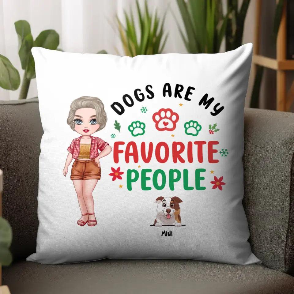 Dog Is My Favorite People - Custom Name - Personalized Gifts For Dog Lovers - Pillow from PrintKOK costs $ 39.99