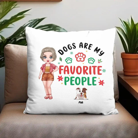 Dog Is My Favorite People - Custom Name - Personalized Gifts For Dog Lovers - Pillow from PrintKOK costs $ 38.99