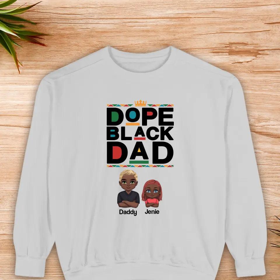 Dope Black Dad - Personalized Family Sweater - PrintKOK 48.99