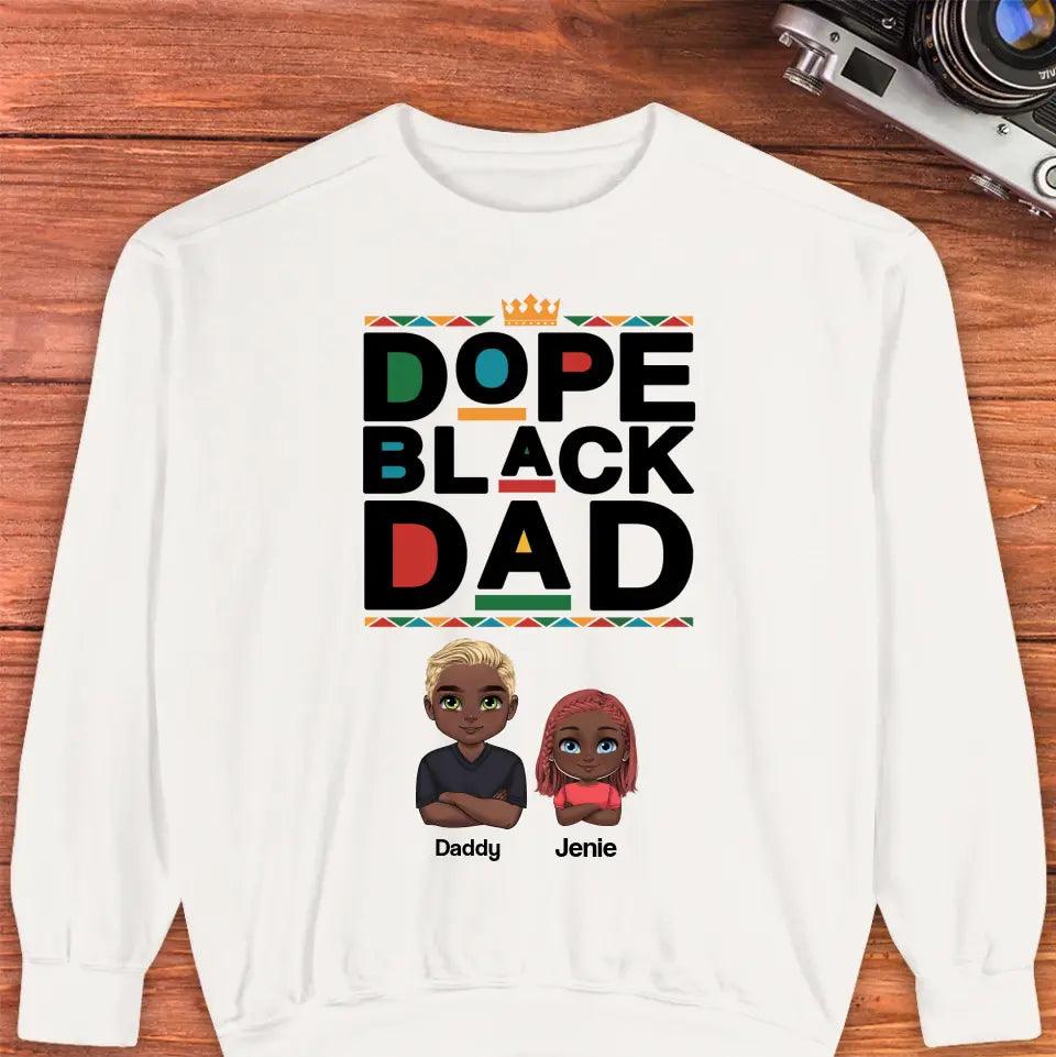 Dope Black Dad - Personalized Family Sweater - PrintKOK 45.99