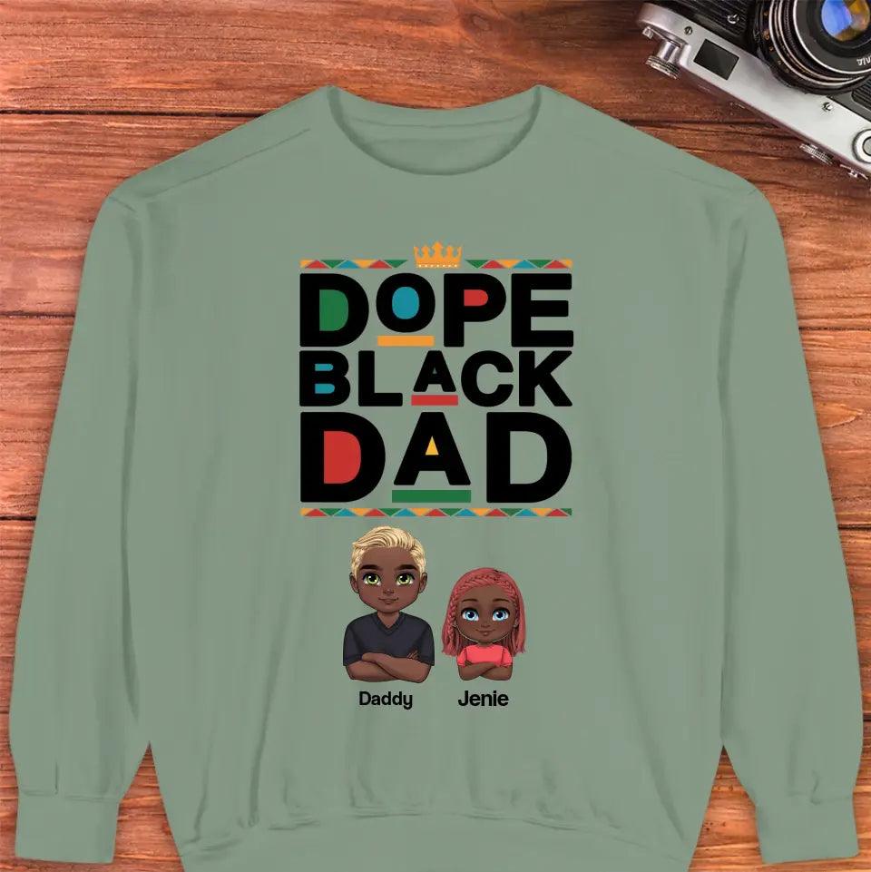 Dope Black Dad - Personalized Family Sweater - PrintKOK 45.99