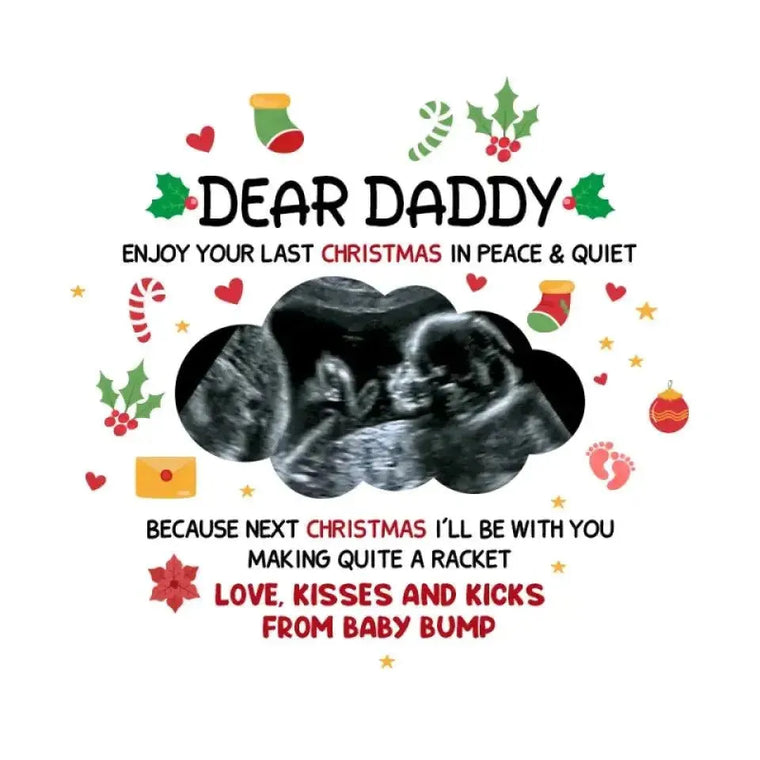 Enjoy Your Last Christmas In Peace - Custom Photo - Personalized Gifts For Dad - Christmas Ball Ornament from PrintKOK costs $ 19.99