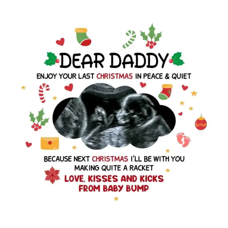 Enjoy Your Last Christmas In Peace - Custom Photo - Personalized Gifts For Dad - Christmas Ball Ornament from PrintKOK costs $ 19.99