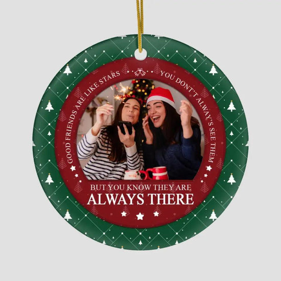 Eternal Friendship - Custom Photo - Personalized Gifts For Besties - Glass Ornament from PrintKOK costs $ 23.99