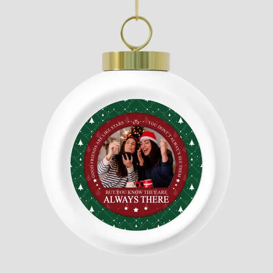 Eternal Friendship - Custom Photo - Personalized Gifts For Besties - Glass Ornament from PrintKOK costs $ 19.99