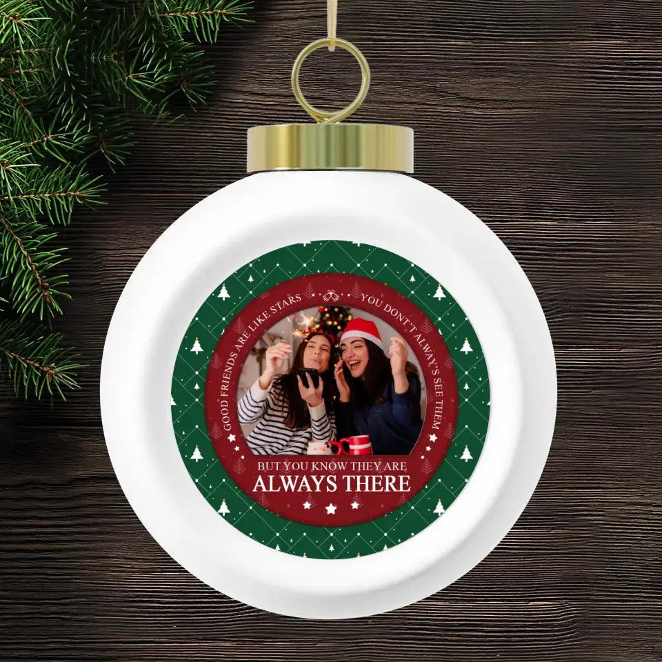 Eternal Friendship - Custom Photo - Personalized Gifts For Besties - Glass Ornament from PrintKOK costs $ 26.99
