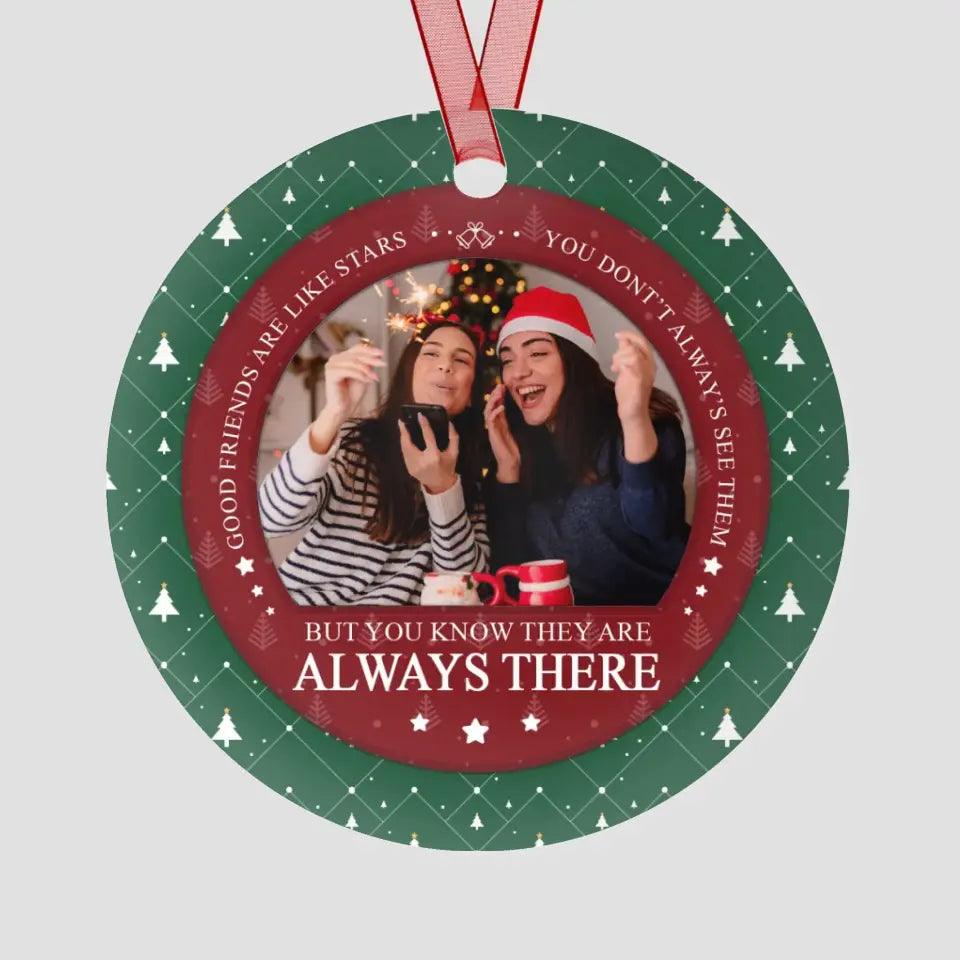Eternal Friendship - Custom Photo - Personalized Gifts For Besties - Glass Ornament from PrintKOK costs $ 19.99