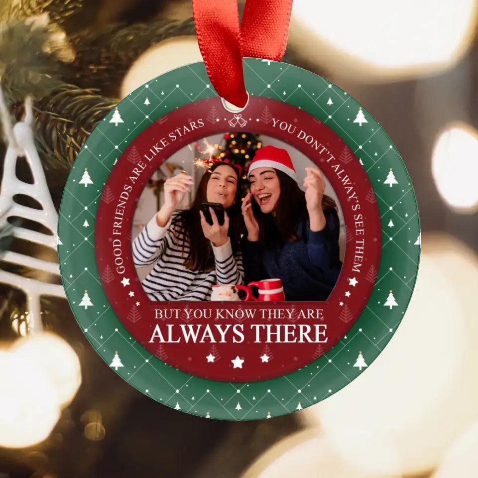 Eternal Friendship - Custom Photo - Personalized Gifts For Besties - Glass Ornament from PrintKOK costs $ 26.99