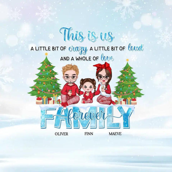 Family Forever - Custom Name - Personalized Gifts For Family - Glass Ornament from PrintKOK costs $ 26.99
