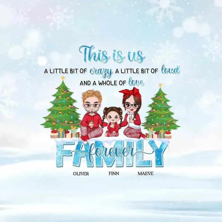 Family Forever - Custom Name - Personalized Gifts For Family - Glass Ornament from PrintKOK costs $ 26.99