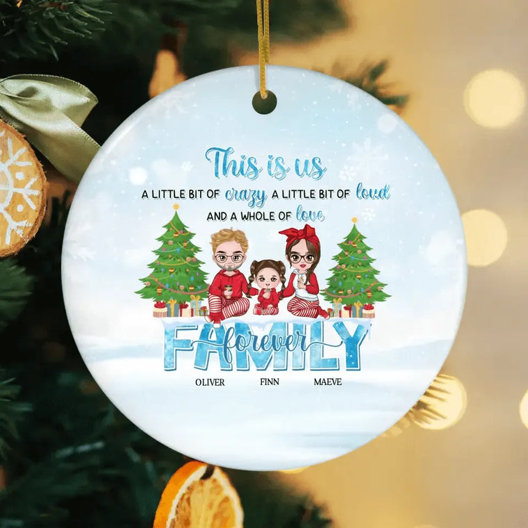 Family Forever - Custom Name - Personalized Gifts For Family - Glass Ornament from PrintKOK costs $ 26.99