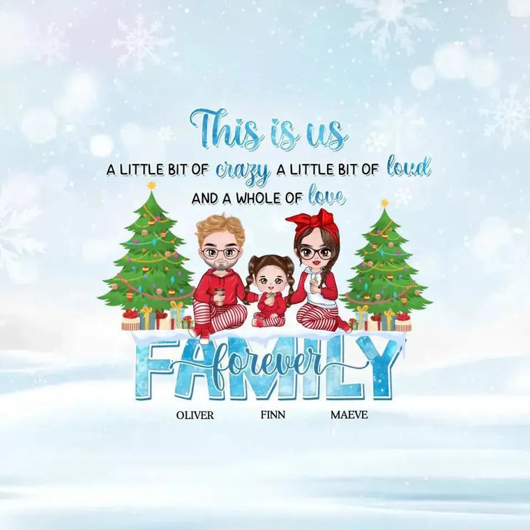 Family Forever - Custom Name - Personalized Gifts For Family - Glass Ornament from PrintKOK costs $ 26.99