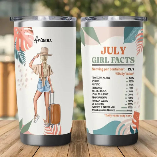 Girl Facts - Custom Month - Personalized Gifts For Her - 20oz Tumbler from PrintKOK costs $ 35.99