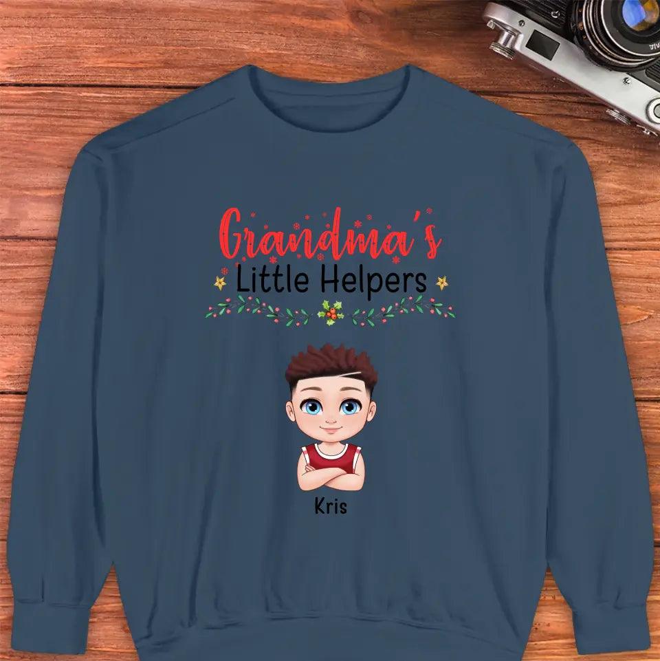 Grandma's Helpers - Personalized Family Sweater from PrintKOK costs $ 45.99