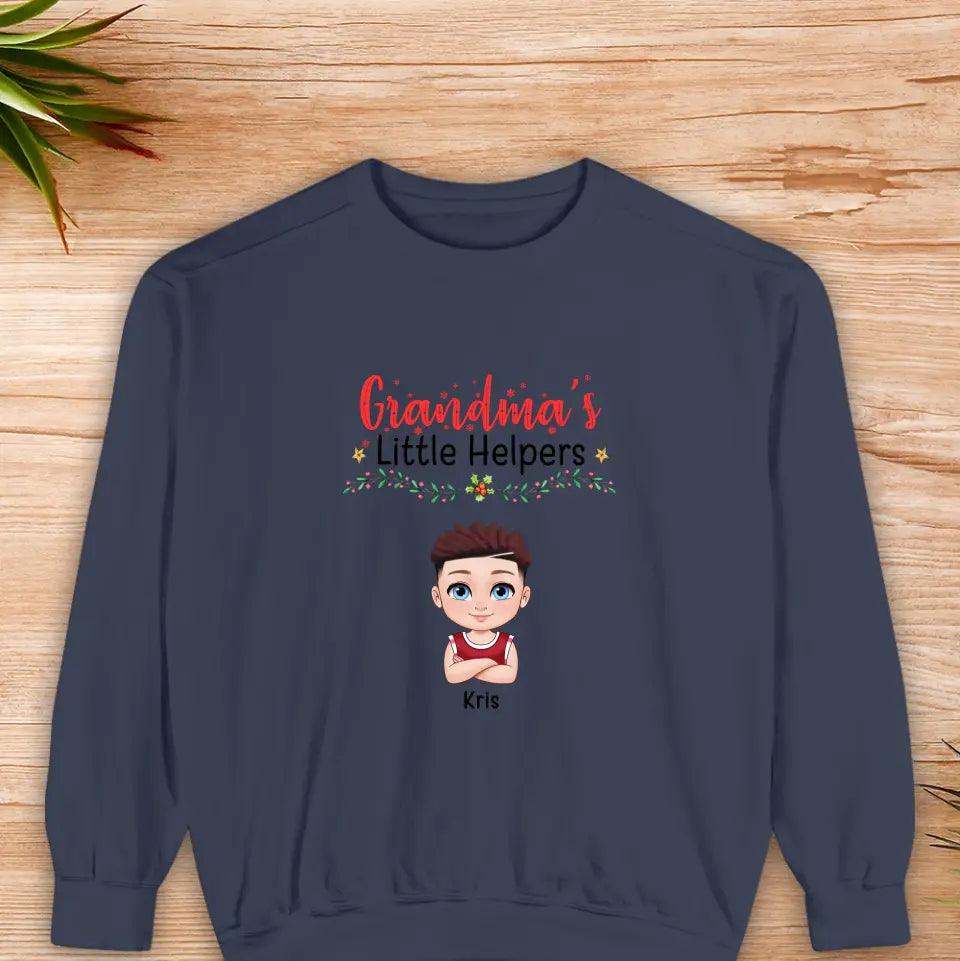 Grandma's Helpers - Personalized Family Sweater from PrintKOK costs $ 48.99