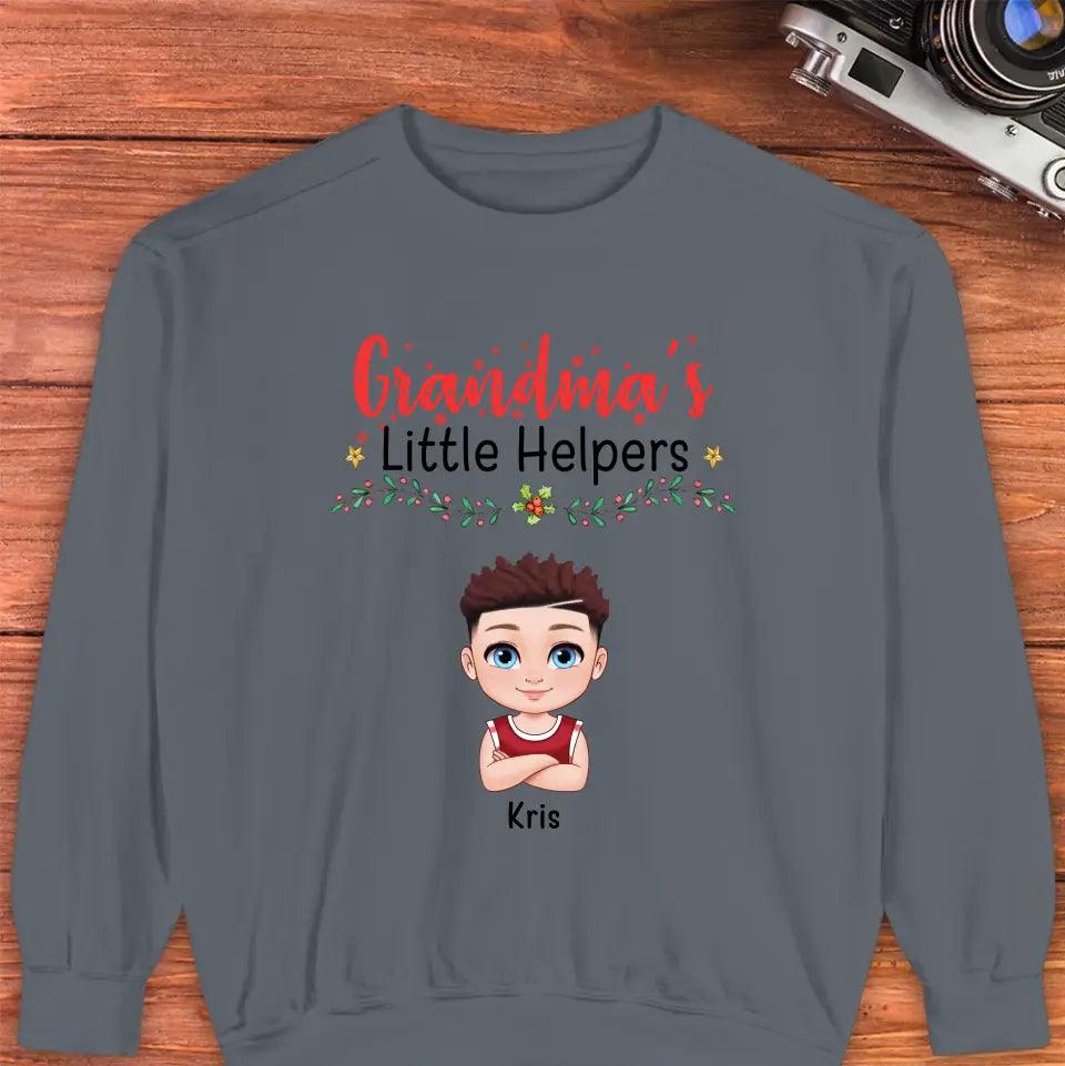 Grandma's Helpers - Personalized Family Sweater from PrintKOK costs $ 45.99